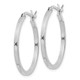 Sterling Silver Rhodium-plated 1.5x25mm Hoop Earrings QE8097