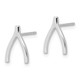 Sterling Silver Rhodium-plated Wishbone Post Earrings QE11938