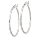 Sterling Silver Fine Twist 1.5x35mm Hoop Earrings QE4636