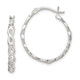 Sterling Silver Infinity Design CZ Hoop Earrings QE11573