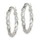 Sterling Silver Infinity Design CZ Hoop Earrings QE11573