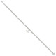 Sterling Silver Polished 2-Strand Dove 9in Plus1in Ext Anklet QG4213-9