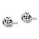 Sterling Silver Rhodium-plated Double Knot Post Earrings QE11782