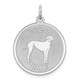 Sterling Silver Rhodium-plated Great Dane Disc Charm QC2689