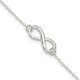 Sterling Silver Polished 9in Plus 1in. Ext. Infinity Symbol Anklet QG3563-9