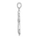 De-Ani Sterling Silver Rhodium-Plated Scroll Diamond-Cut Rounded Cross Pendant QC10193