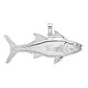 De-Ani Sterling Silver Rhodium-Plated Polished Skipjack Tuna Fish Pendant QC10308