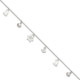 Sterling Silver Polished Ocean Theme 9in Plus 1in Ext. Anklet QG2784-9
