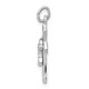 Sterling Silver Rhodium-plated Chalice Cross Charm QC3325