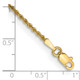 14K 8 inch 1.5mm Regular Rope with Lobster Clasp Chain 012S-8
