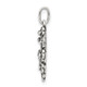Sterling Silver Antiqued Cross, Crown & Wreath Charm QC4419
