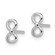 Sterling Silver Rhodium-plated Infinity Post Earrings QE14913