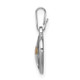 Sterling Silver Rhodium-plated Small Heart with Mustard Seed Pendant QC7399