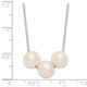 Sterling Silver Rhodium-plated 8-9mm White Near-round FWC Pearl Necklace QH5666-17