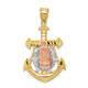10k Two-tone w/Rhodium Mariner Blessed Mother Pendant 10C1048