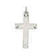 Sterling Silver Satin and D/C Cross Pendant QC9069