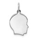 Sterling Silver Rh-plt Engraveable Boy Disc Charm Polish on Front/Back QM347/18P