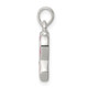 Sterling Silver Polished Pink Enameled Ribbon Pendant QC8568