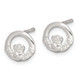Sterling Silver Polished Claddagh Post Earrings QE6942