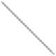 Sterling Silver Rhodium Plated Diamond Teardrop Link Bracelet QDX1040