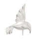 Sterling Silver Satin Finish Diamond Cut Hummingbird Pin QP462