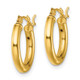 Sterling Silver Gold-Tone Polished 2.5x15mm Hoop Earrings QE13149