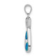 Sterling Silver Rhodium-plated Cat w/Created Opal Accents Pendant QP5127