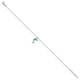 Sterling Silver Rhodium-plated Created Opal Dolphin 9 inch with an 1 inch extention Anklet QG4749-9