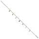 Sterling Silver Polished Multi-colored Beads 9in Plus 1in ext. Anklet QG2817-9