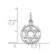 10K White Gold Star Of David Charm 10C332W