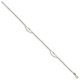 Sterling Silver 2-Strand Curved Bar Beaded 9in Plus 1in ext. Anklet QG4728-9