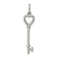 Sterling Silver Rhodium-plated Key Pendant QP1574