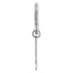 Sterling Silver Rhodium-plated Oval Key Ring QQ13