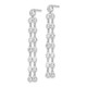 Sterling Shimmer Sterling Silver Rhodium-plated 30 Stone CZ 2 Strand Post Dangle Earrings QE15440
