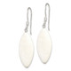 Sterling Silver Polished White Mother of Pearl Marquise Dangle Earrings QE5952