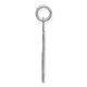 Sterling Silver/Rhodium-plated Satin Number 50 Charm QPP50