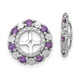 Sterling Silver Rhodium Amethyst Earring Jacket QJ129FEB