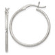 Sterling Silver Fine Twist 1.5x25mm Hoop Earrings QE4634