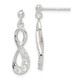 Sterling Silver CZ Infinity Loop Dangle Earrings QE14777
