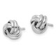 Sterling Silver Rhodium-plated Post Polished Love Knot Earrings QE16413