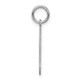 Sterling Silver/Rhodium-plated Satin Number 0 Charm QPM00
