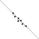 Sterling Silver 9 inch Shadow Crystal & Lapis Anklet QG1396-9