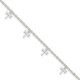 Sterling Silver Polished Dragonfly 9in Plus 1in Ext. Anklet QG2773-9