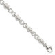 Sterling Silver Satin & Polished Heart Chain Bracelet QG5786-7.5