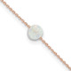 Sterling Silver Rose-tone White Created Opal 9in Plus 2 in ext. Anklet QG5768-9