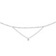 Sterling Silver Rhodium-plated CZ Beaded w/ 4in ext. Choker QG5341-12