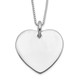 Sterling Silver Engraveable Heart on Box Chain 18 inch Necklace QG949-18