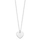 Sterling Silver Engraveable Heart on Box Chain 18 inch Necklace QG949-18