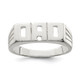 Sterling Silver Solid Dad Ring QR1245-10