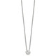 Sterling Silver Bezel 8mm CZ Necklace QG5413-16